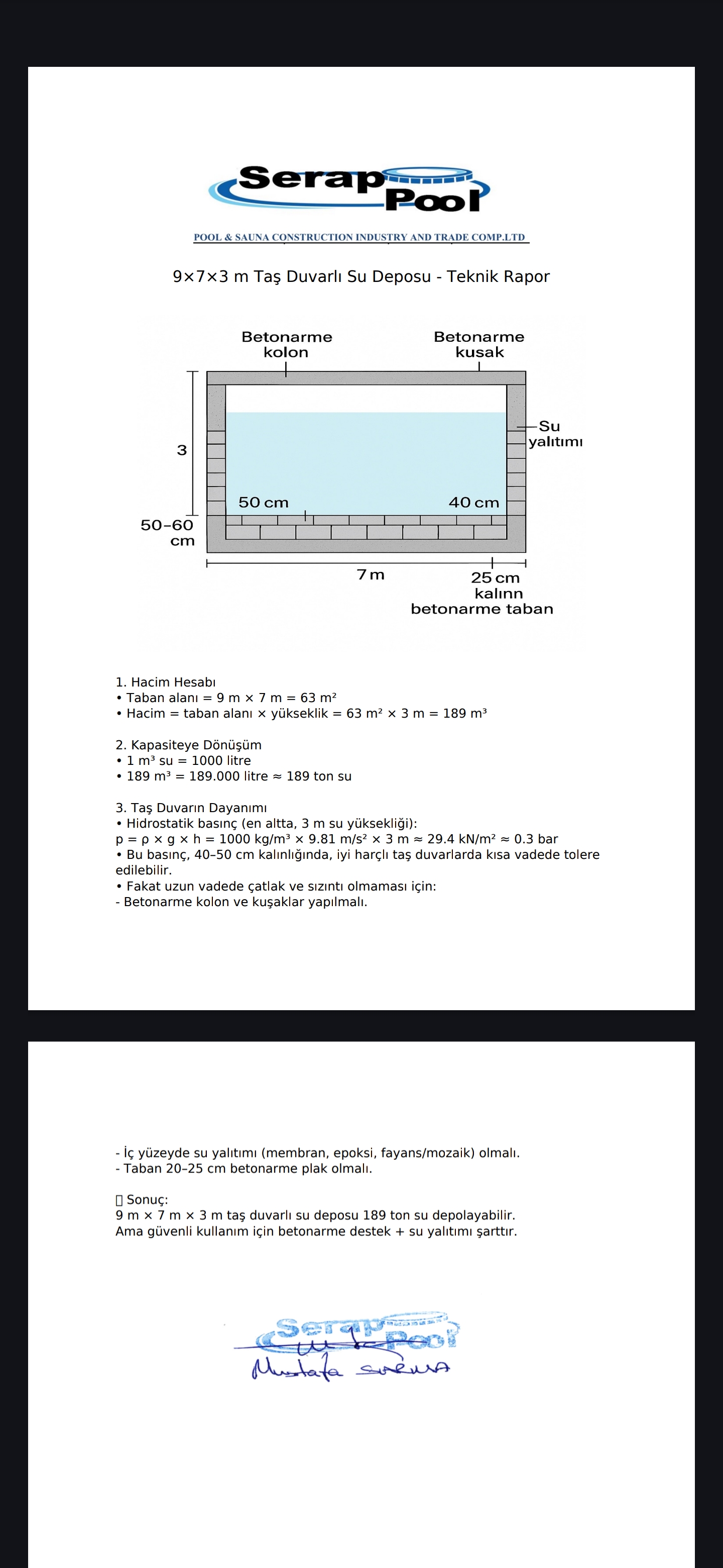 İçme Suyu Deposunun Geliştirilmesi
